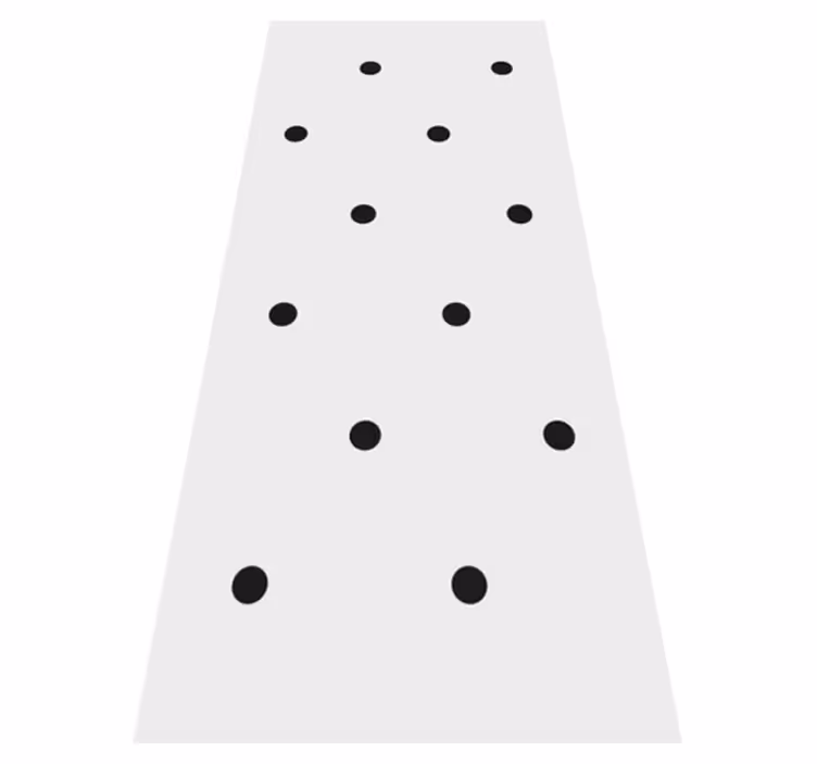 Bedroom vinyl rug with nordic style black dots - TenStickers