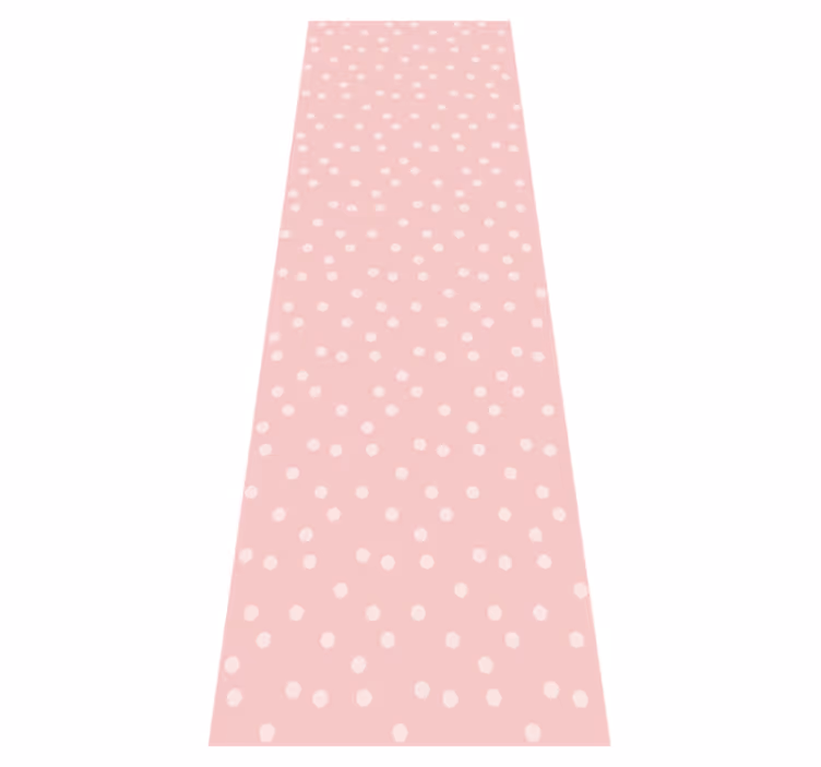 Bedroom vinyl rug in soft pastel dot design - TenStickers