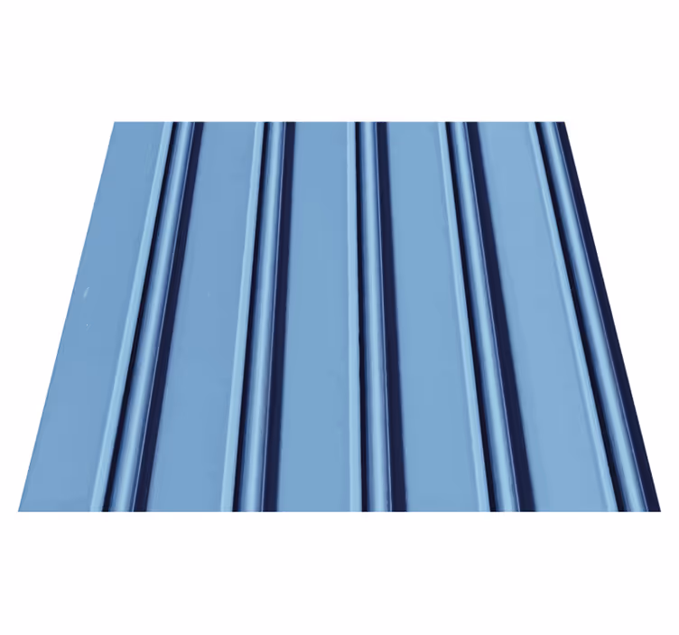Bedroom vinyl rug with light blue vertical stripes - TenStickers