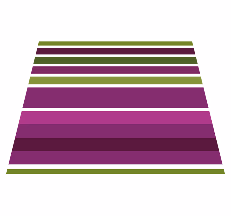 Bedroom vinyl rug with purple and green stripes - TenStickers