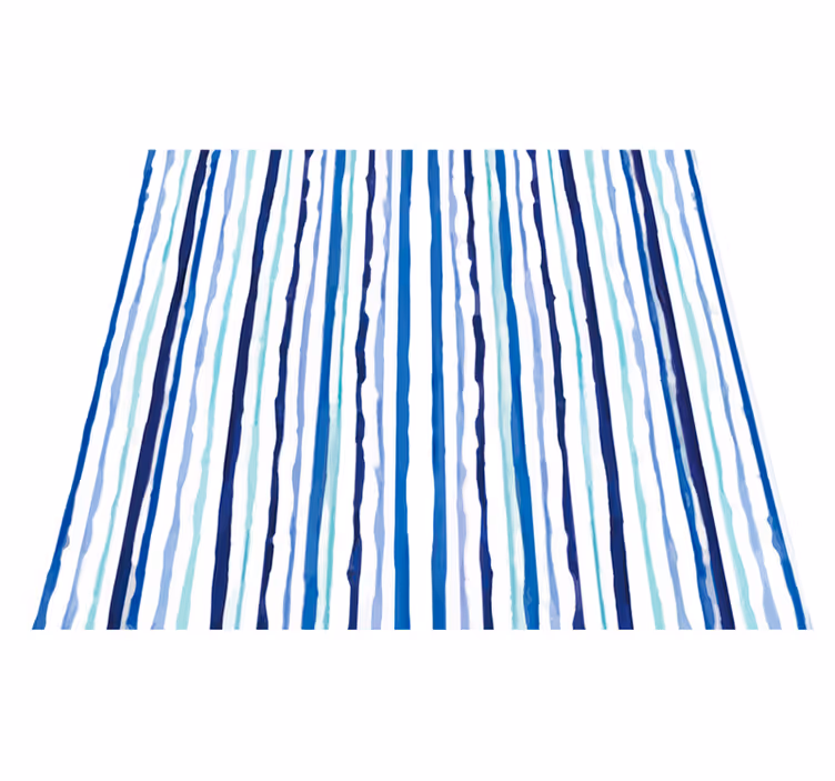 Bedroom vinyl rug with light vertical stripes - TenStickers