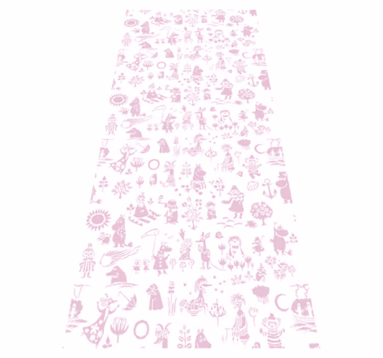 Pink moomi bedroom vinyl rug - TenStickers