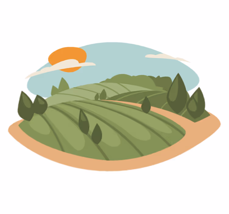 Nature vinyl rug fields design - TenStickers
