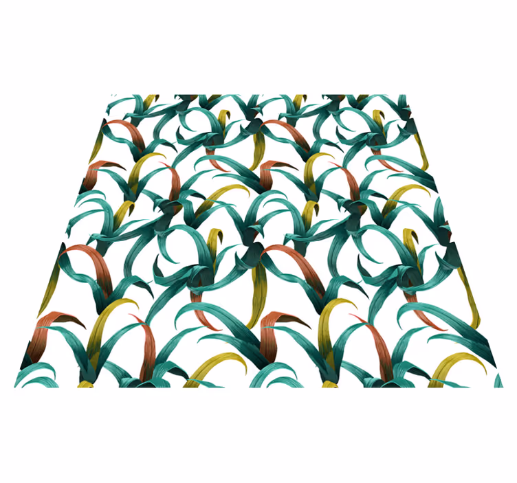 Floral vinyl rug with stunning tropical plant design - TenStickers