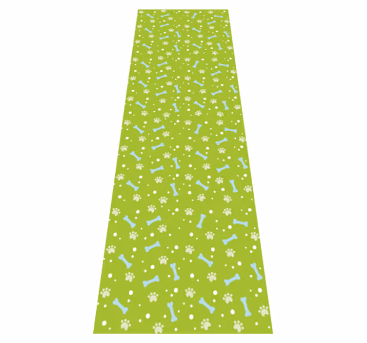 Bedroom vinyl rug with stunning blue and green paws - TenStickers