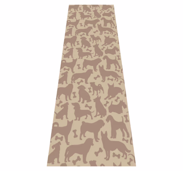 Bedroom vinyl rug with stunning seamless dog design - TenStickers
