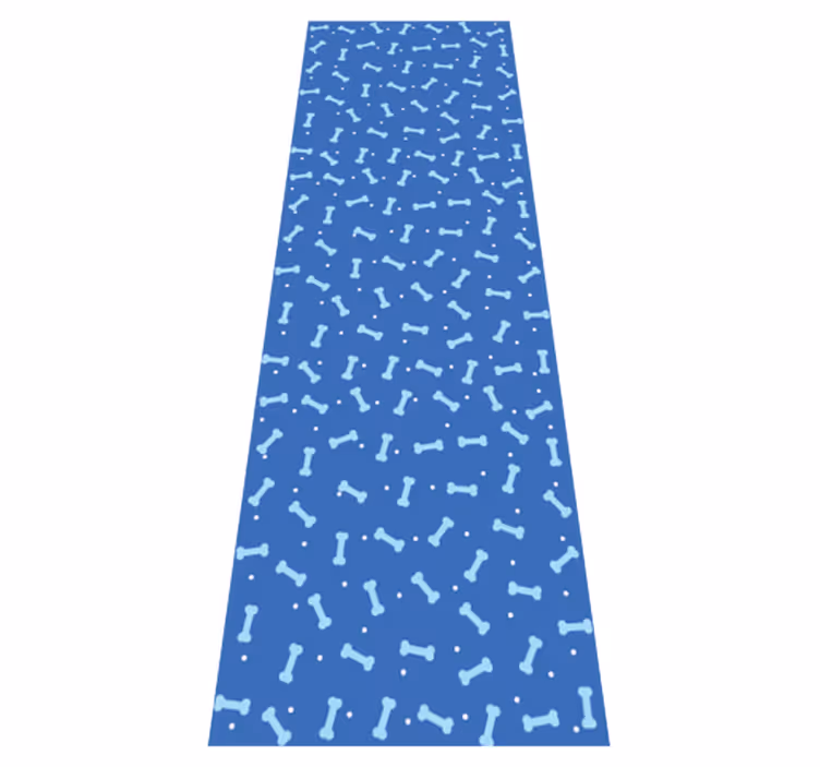 Bedroom vinyl rug with amazing blue seamless bones - TenStickers