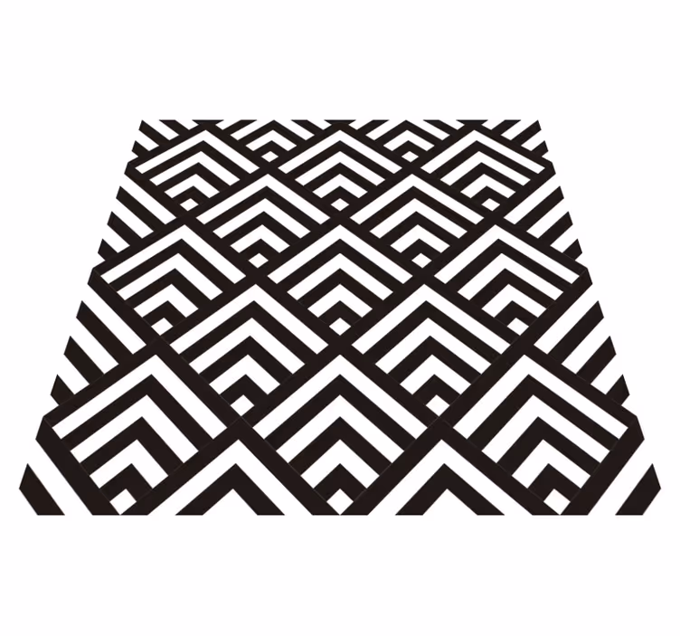 Geometric vinyl rug with diamonds - TenStickers