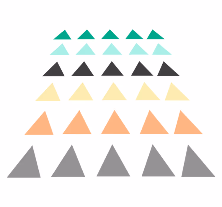 Geometric vinyl rug pack of 30 baby triangles - TenStickers
