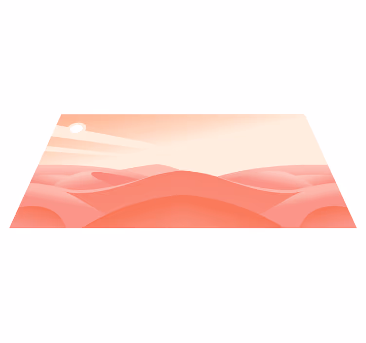 Pink desert geometric vinyl rug - TenStickers
