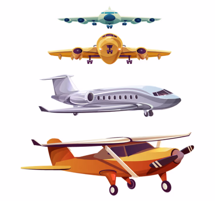 Kids vinyl rug front plane pack - TenStickers