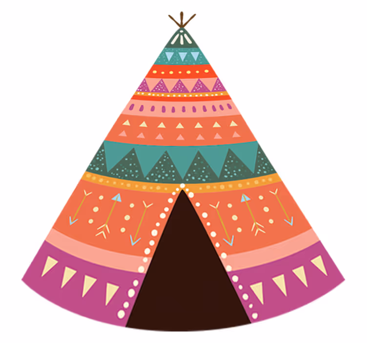 Kids vinyl rug indian store headboard - TenStickers
