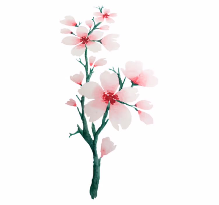 Bedroom vinyl rug with cute white flower design - TenStickers