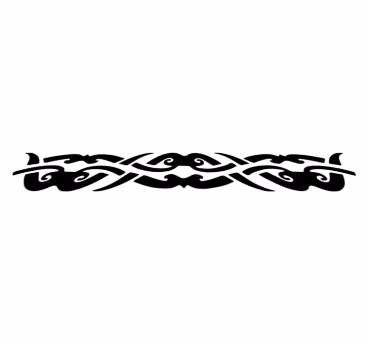 Bedroom vinyl rug in monochrome tribal design - TenStickers