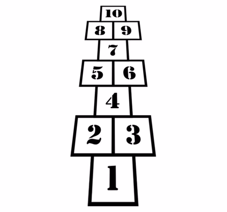 Game vinyl rug modern hopscotch design - TenStickers