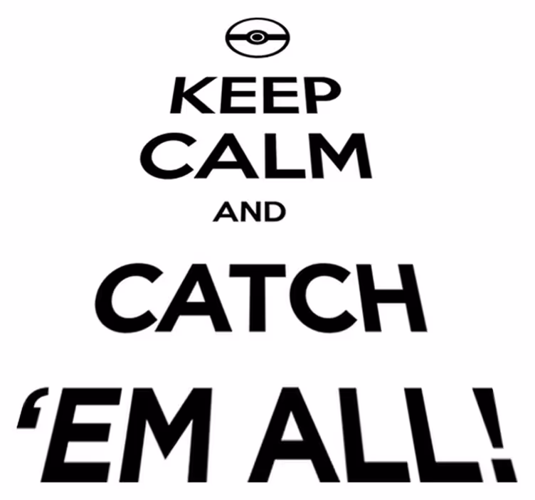 Game vinyl rug keep calm pokémon edition - TenStickers