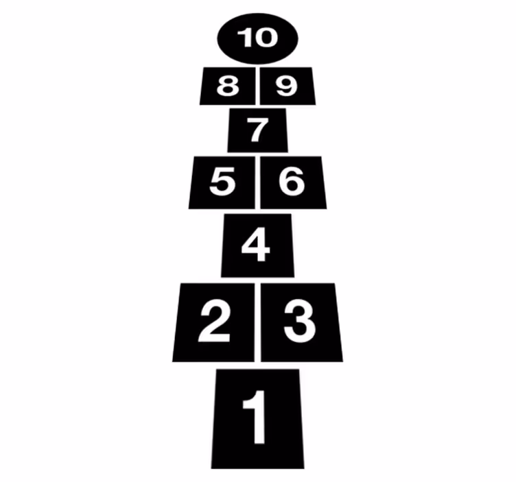 Game vinyl rug hopscotch squares - TenStickers