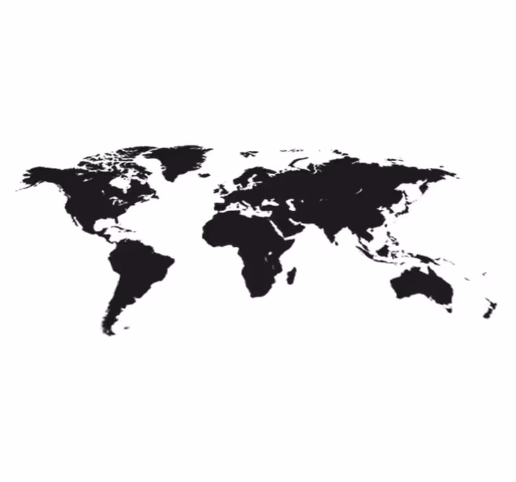 World map vinyl rug decorative world map vinyl rug - TenStickers