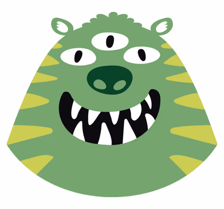 Kids vinyl rug happy monster vinyl - TenStickers