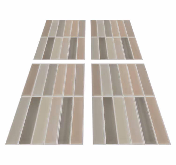 Bathroom vinyl rug with rectangle pattern - TenStickers