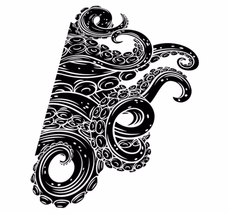 Bathroom vinyl rug octopus tentacles design - TenStickers