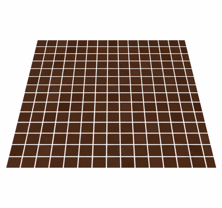 Bathroom vinyl rug mini chocolate brown mosaics - TenStickers