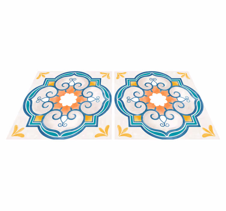 Kitchen vinyl rug with cement-like patterns - TenStickers