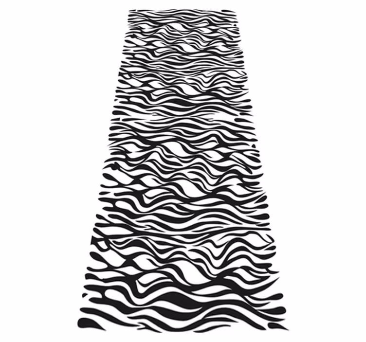 Kitchen vinyl rug zebra background réfrigérateur - TenStickers
