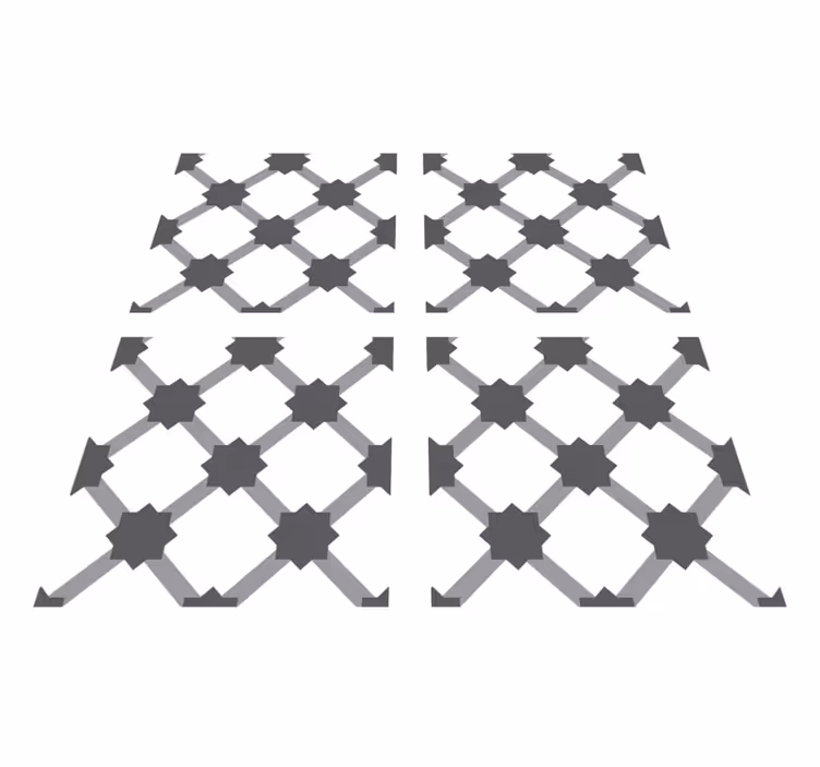 Kitchen vinyl rug in retro portuguese tile design - TenStickers