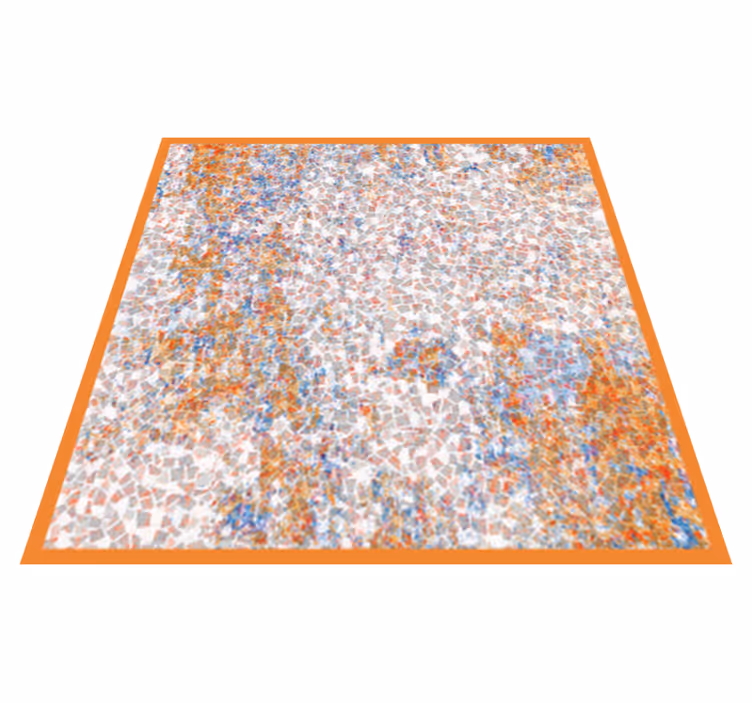 Kitchen vinyl rug with porcelain gray mosaic design - TenStickers