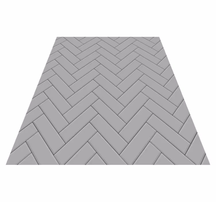 Kitchen vinyl rug herringbone grey tiles design - TenStickers