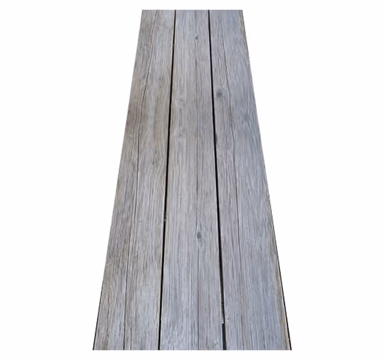 Bedroom vinyl rug in nordic gray raw wood - TenStickers
