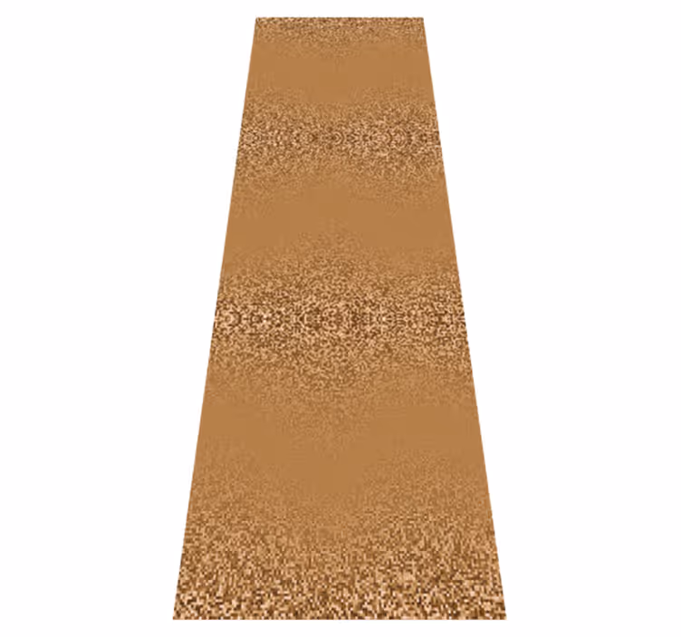 Bedroom vinyl rug in retro brown dotted design - TenStickers