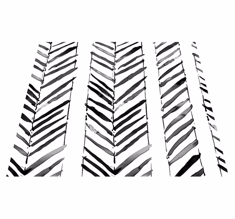 Office vinyl rug with black and white geometric design - TenStickers