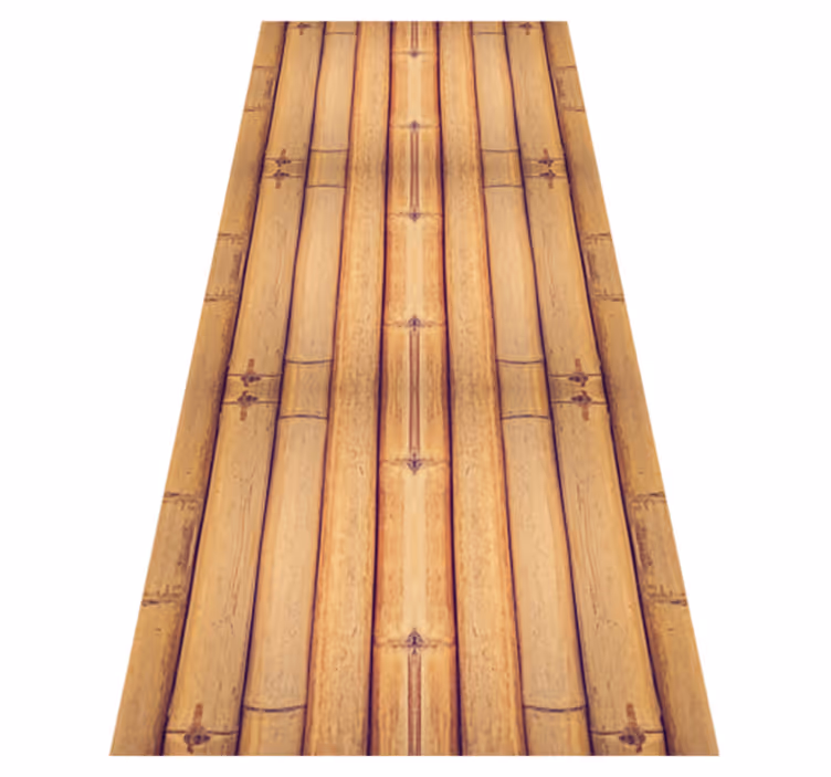 Office vinyl rug with bamboo wood texture effect - TenStickers