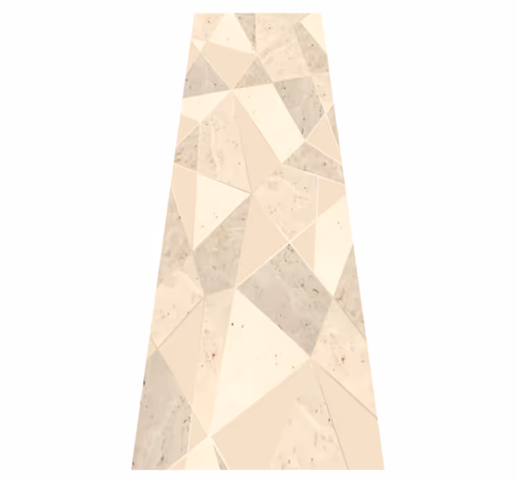 Office vinyl rug 3d golden triangles design - TenStickers