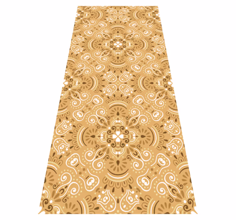 Bedroom vinyl rug with vintage beige design - TenStickers