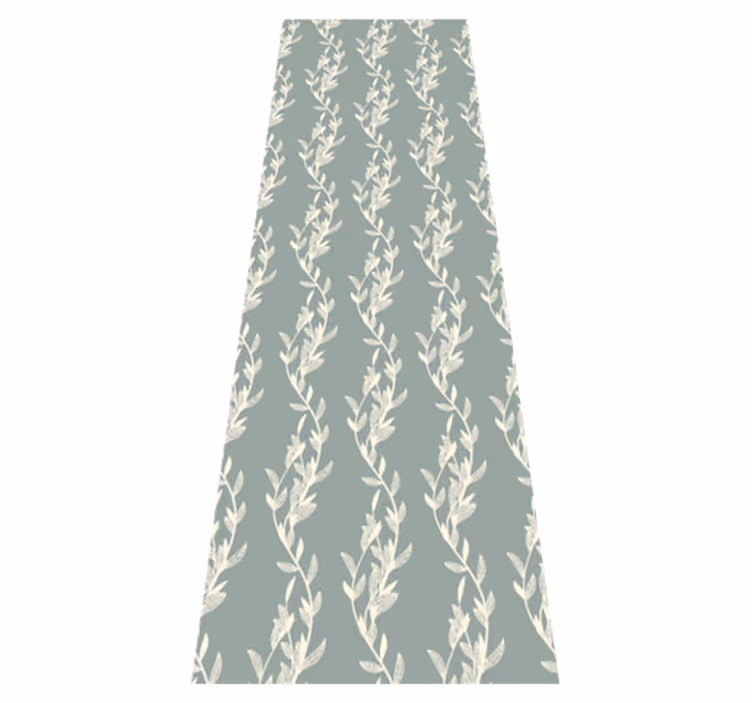 Bedroom vinyl rug with small leaves on twigs - TenStickers