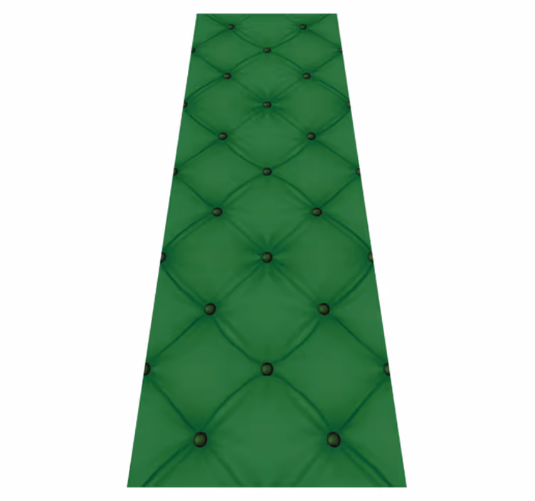 Bedroom vinyl rug in green velour diamond pattern - TenStickers