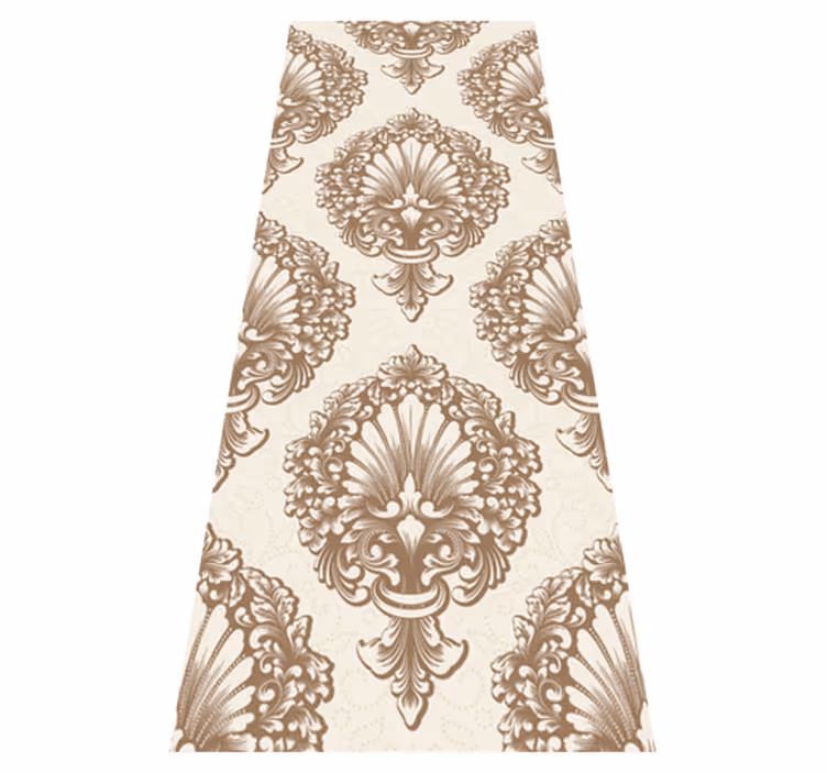 Bedroom vinyl rug in vintage damask style - TenStickers
