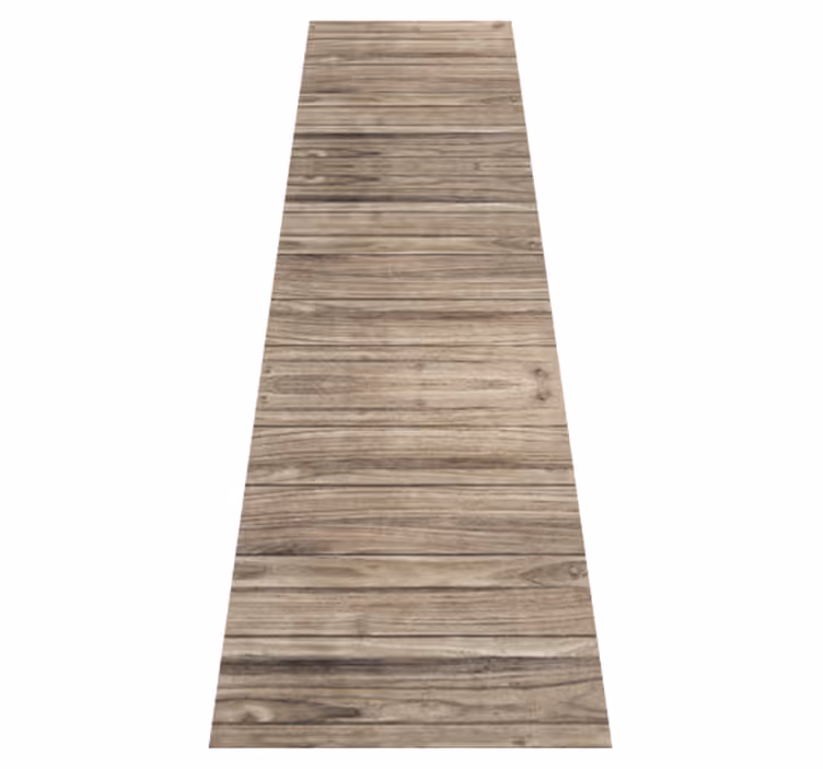 Bedroom vinyl rug in gray rustic wood design - TenStickers