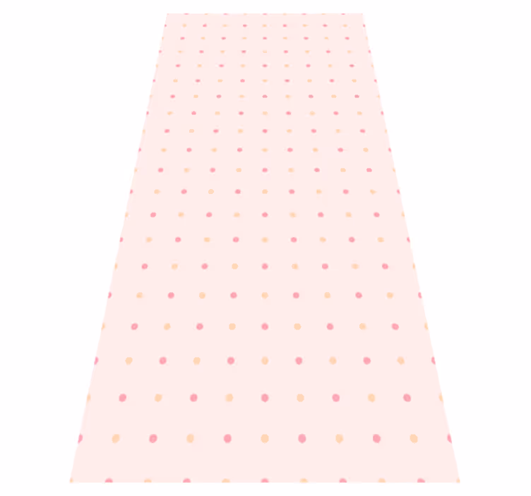 Bedroom vinyl rug with pink rose dots - TenStickers