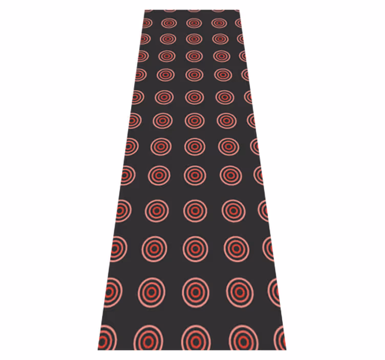 Bedroom vinyl rug in red seamless round pattern - TenStickers
