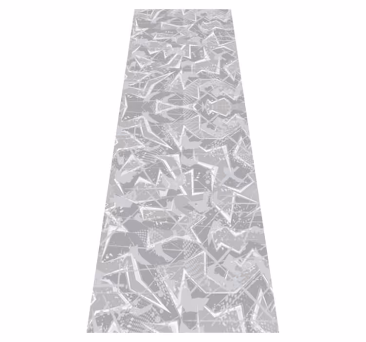 Bedroom vinyl rug with gray 80's fine graphics - TenStickers
