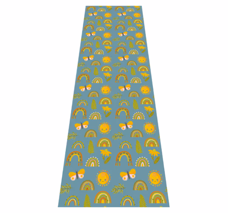 Bedroom vinyl rug with messy thick hand-drawn pattern - TenStickers