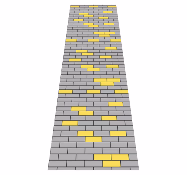 Bedroom vinyl rug in brick pantone design - TenStickers