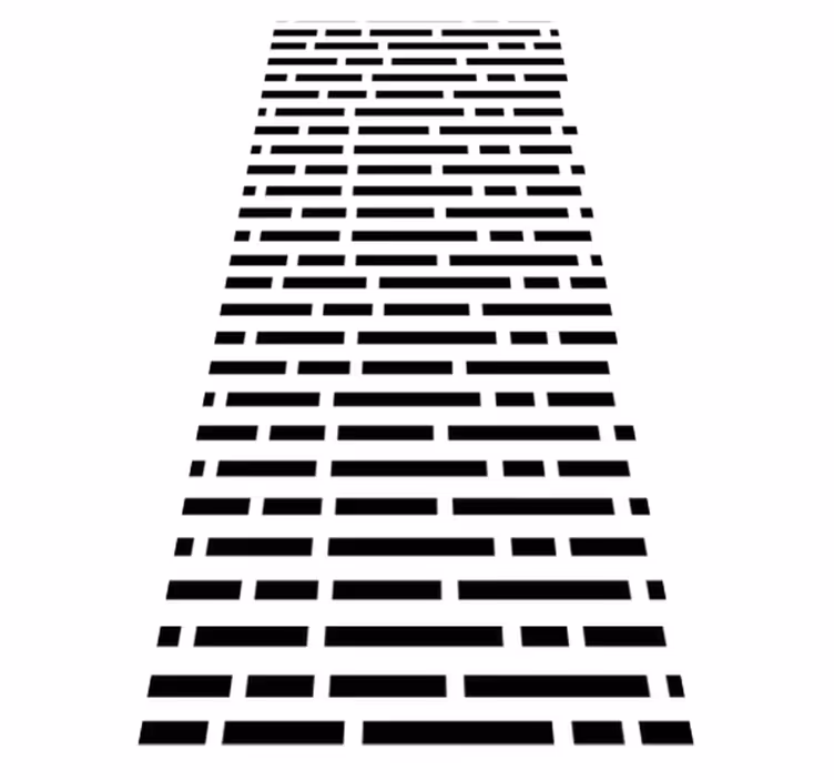 Bedroom vinyl rug in nordic black and white rectangles - TenStickers
