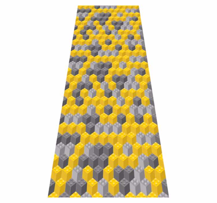 Pantone building blocks bedroom vinyl rug - TenStickers