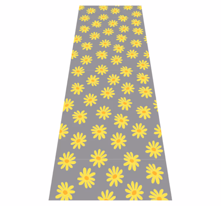Bedroom vinyl rug in pantone calendula - TenStickers