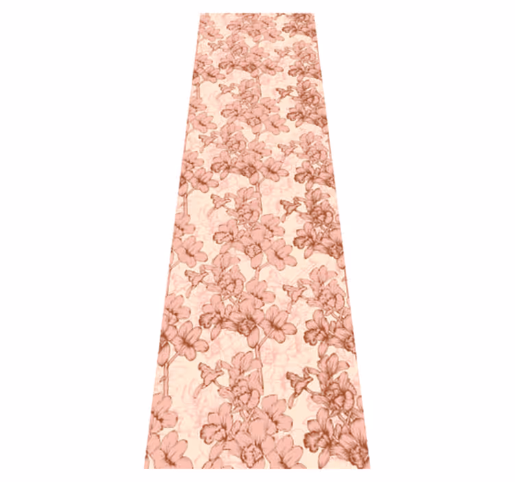 Bedroom vinyl rug vintage 3d flowers design - TenStickers